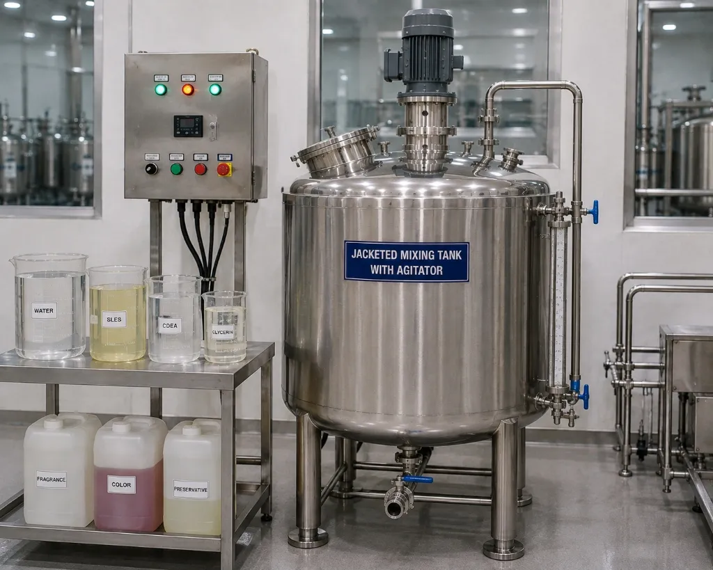 Jacketed Mixing Tank with Agitator