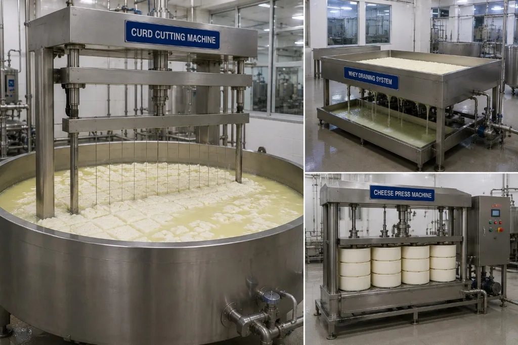 Curd Cutting & Pressing