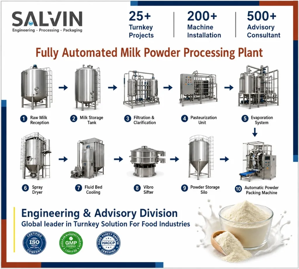 Milk Powder Processing & Packaging Plant by Salvin Industries