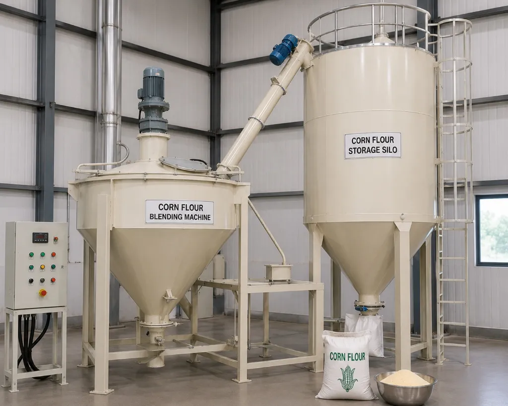 Corn Flour Blending Machine & Silo