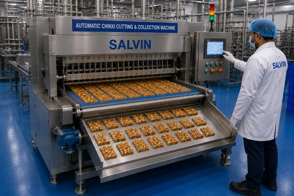 Automatic Chikki Cutting & Collection Machine