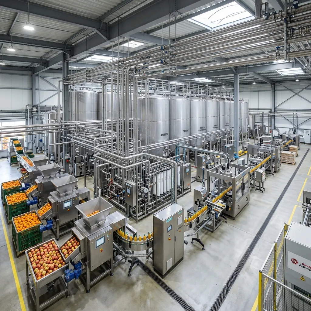 Fully Automated Fruit Juice Processing Plant Overview