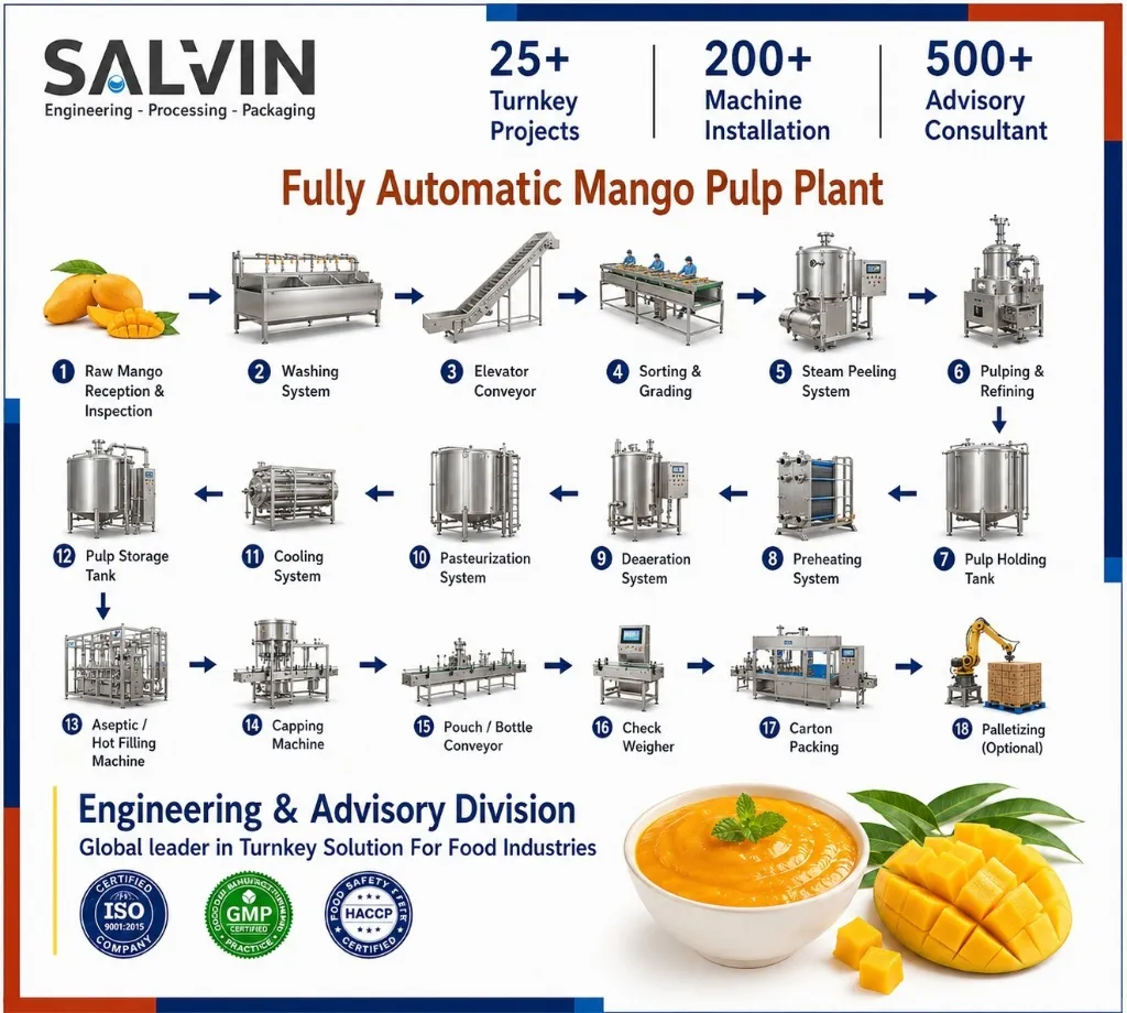 Fully Automatic Mango Pulp Plant