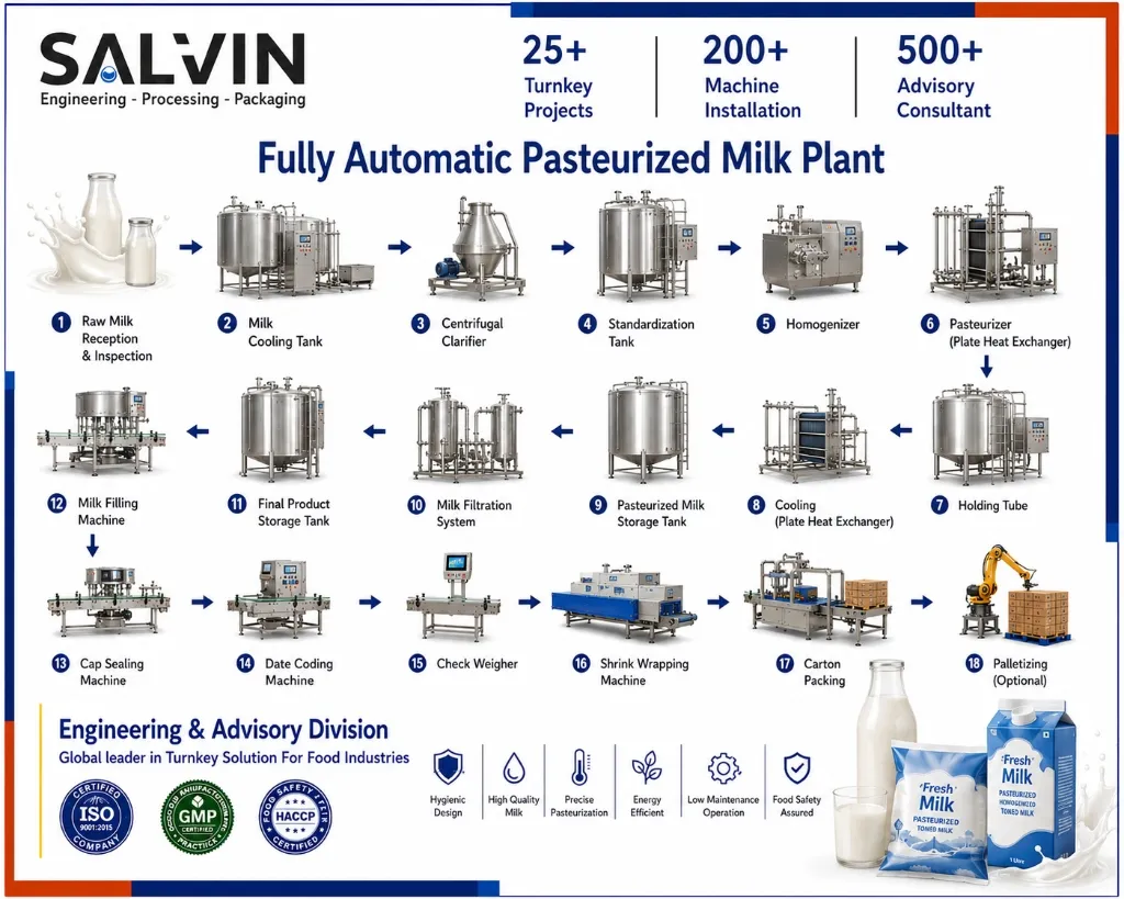 Fully Automatic Pasteurized Milk Plant Overview