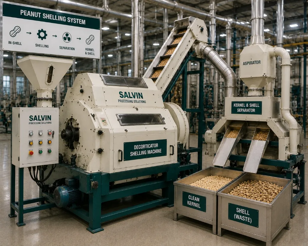 Peanut Shelling & Separation System