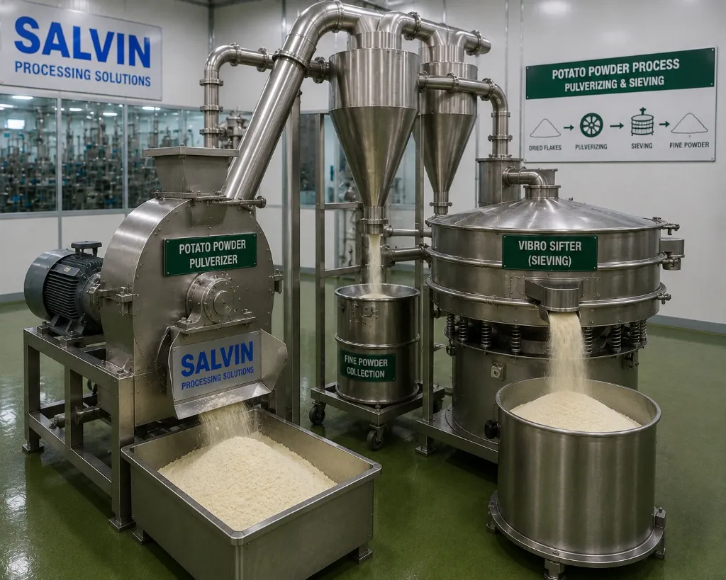 Potato Powder Pulverizer & Vibro Sifter