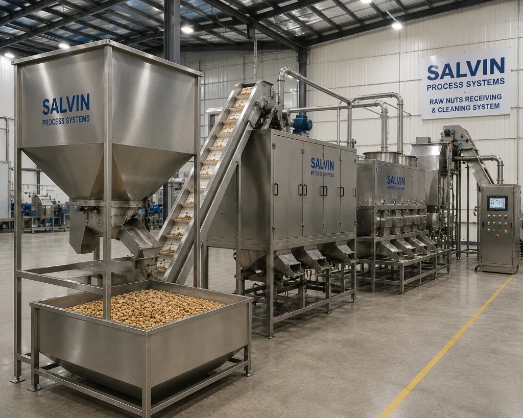 ROASTED NUTS SNACKS MAKING PLANT by Salvin Industries