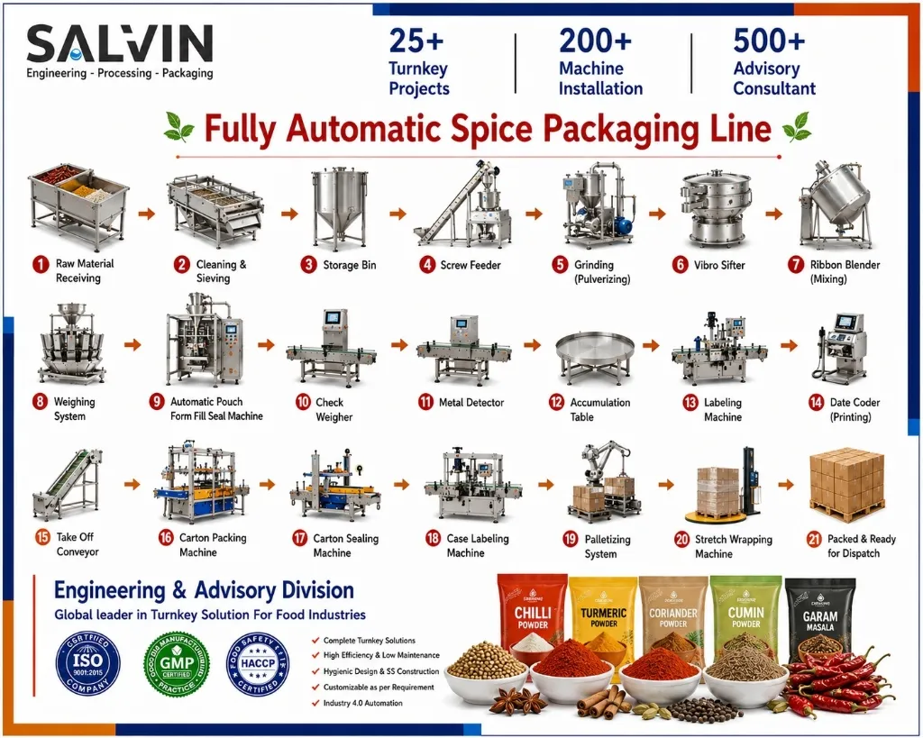 Fully Automatic Spice Packaging Line
