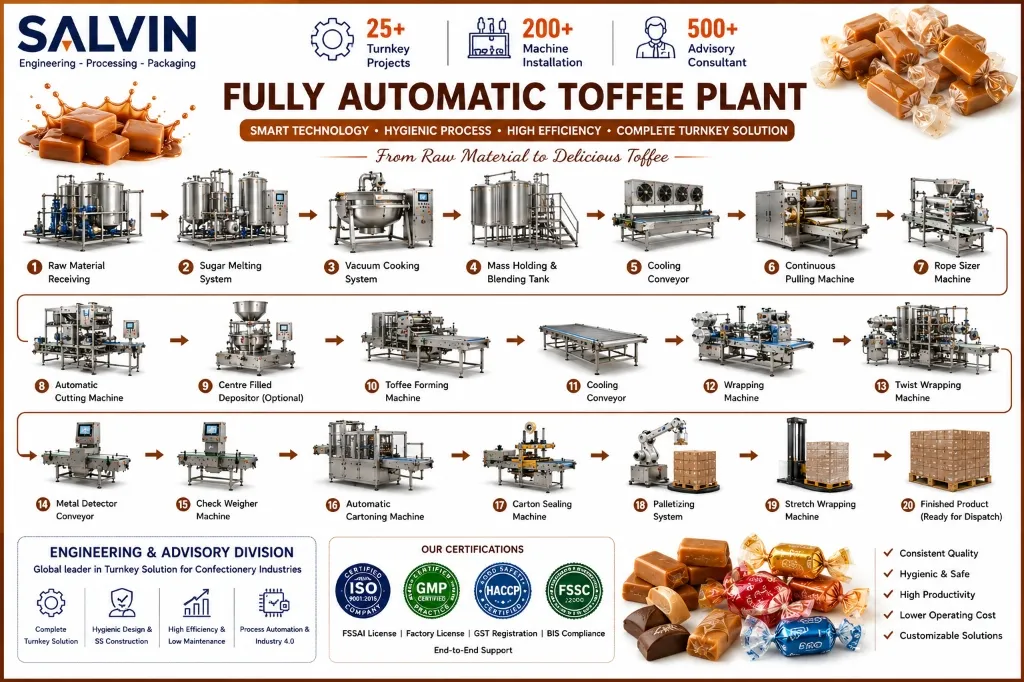 Fully Automatic Toffee Plant
