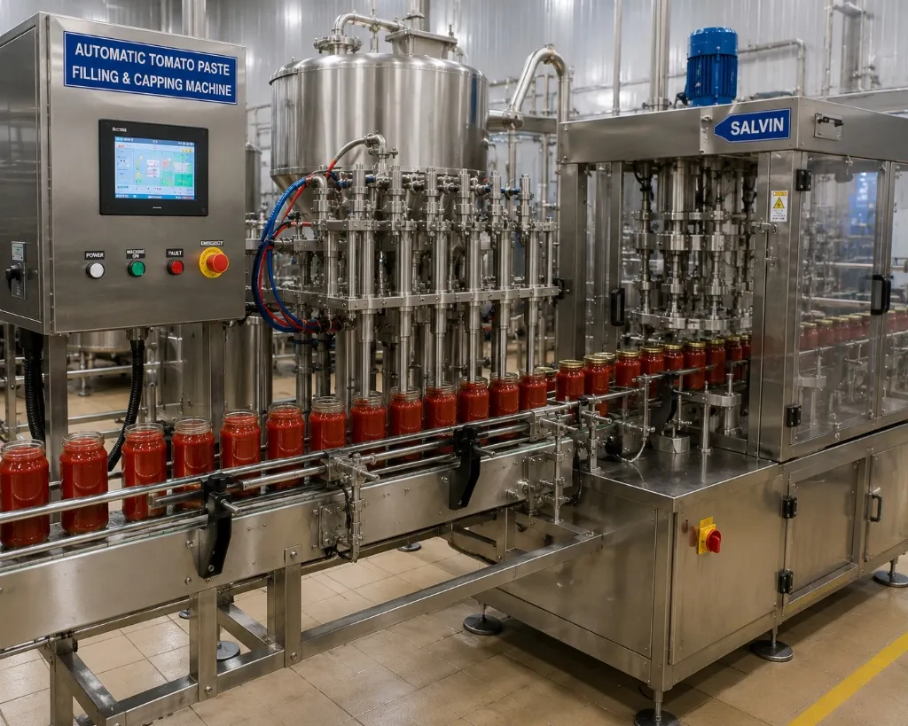 Automatic Tomato Paste Filling & Capping Machine
