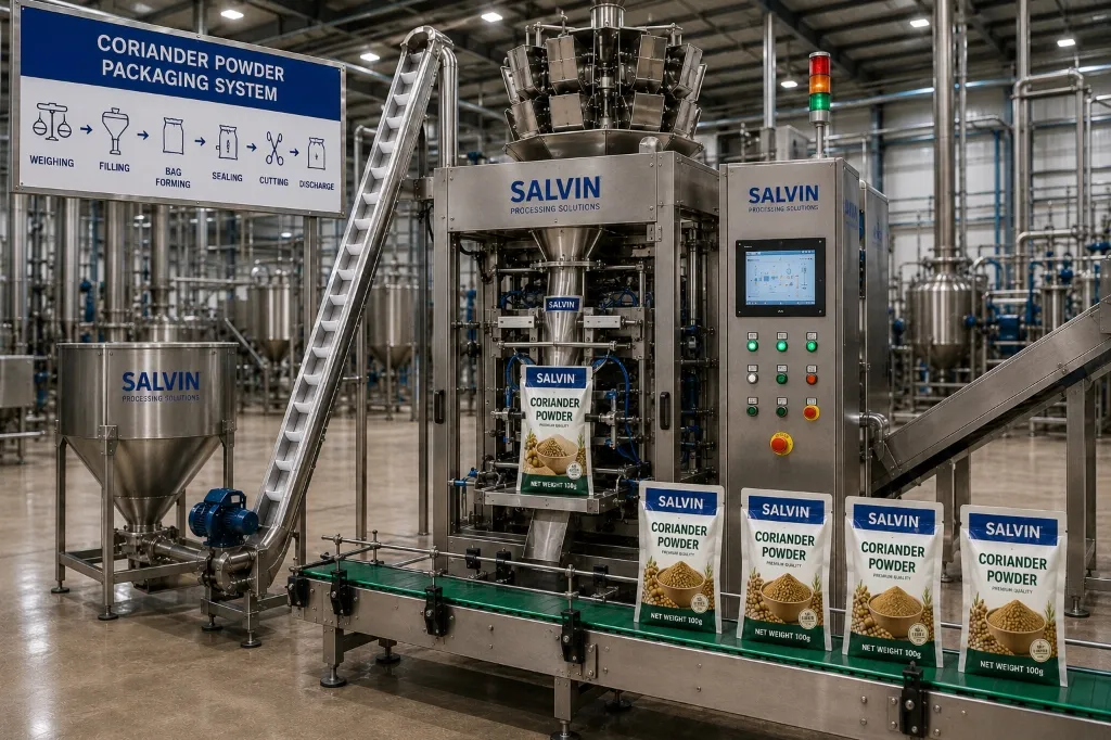 Coriander Powder Plant by Salvin Industries