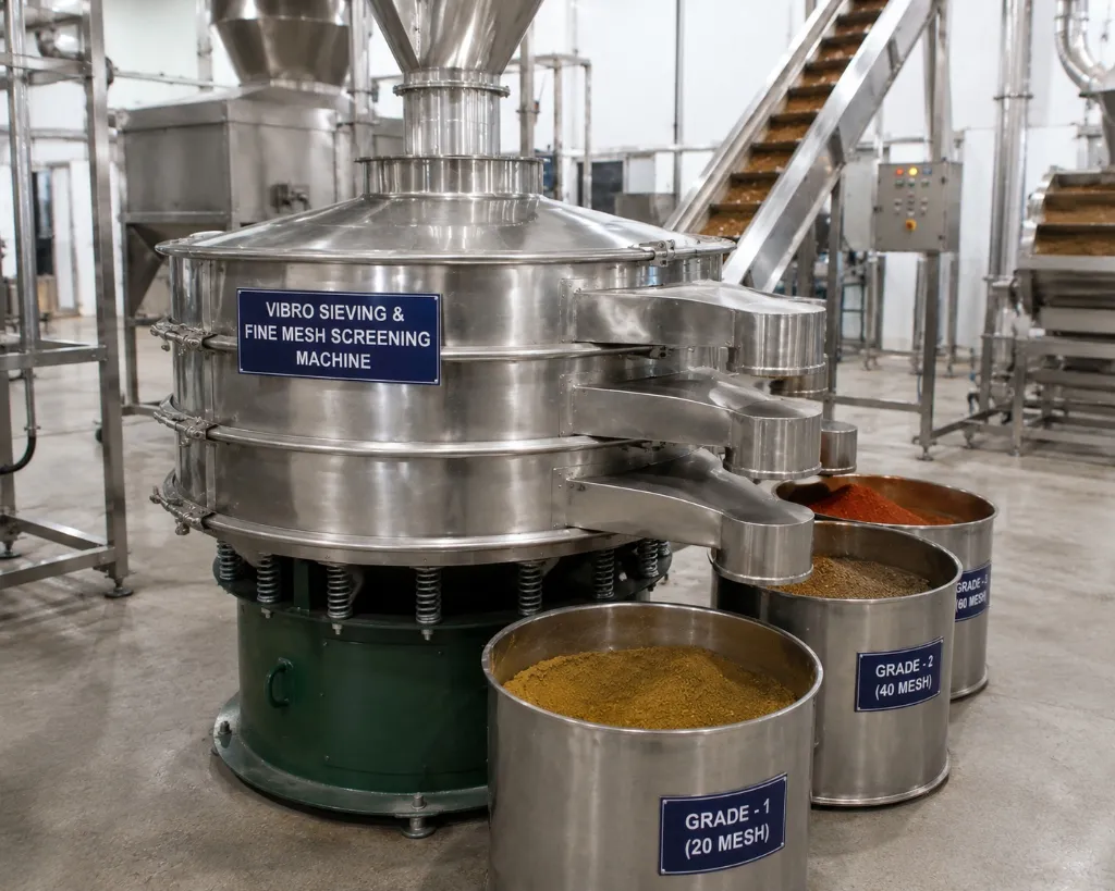 Vibro Sieving & Fine Mesh Screening Machine