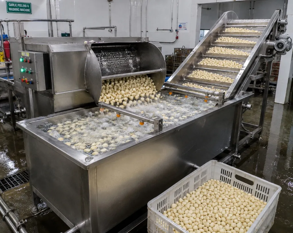 Garlic Peeling & Washing Machine