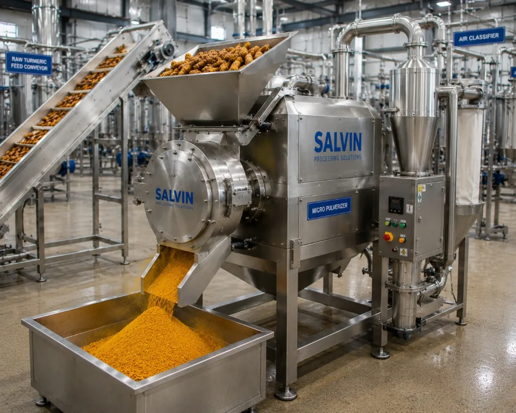 Turmeric Powder Processing Plant by Salvin Industries