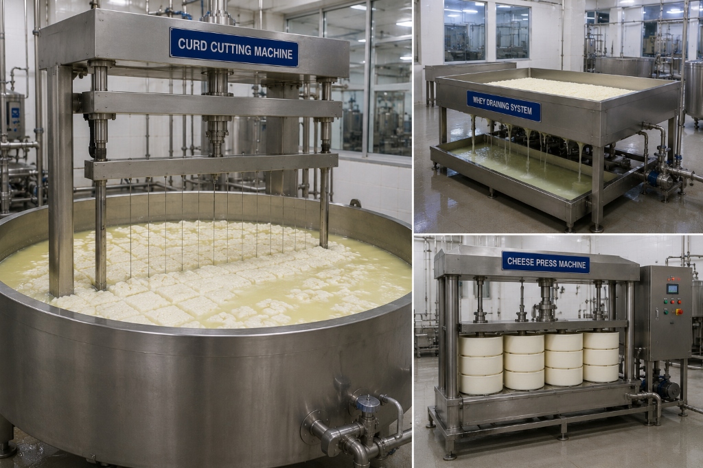 Curd Cutting & Pressing