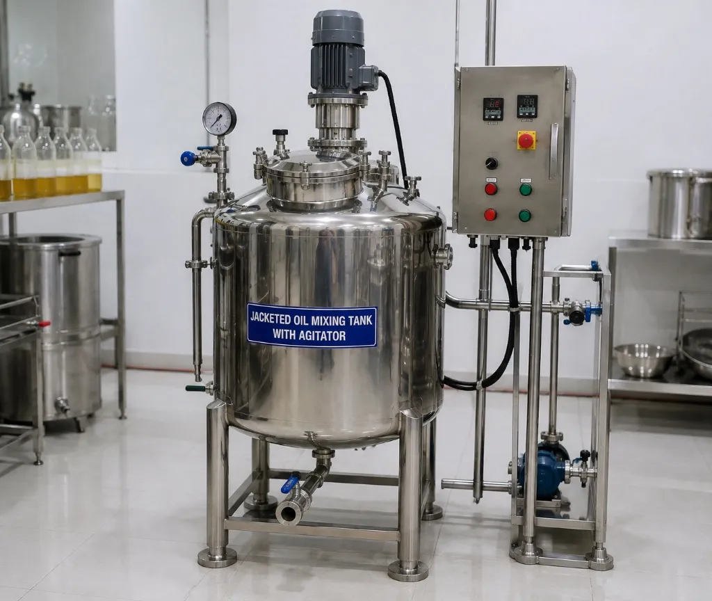 Jacketed Oil Mixing Tank