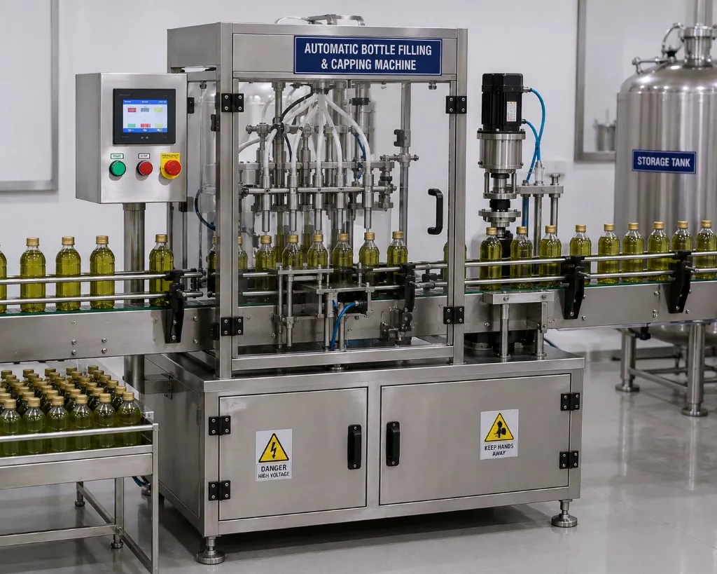 Automatic Bottle Filling & Capping