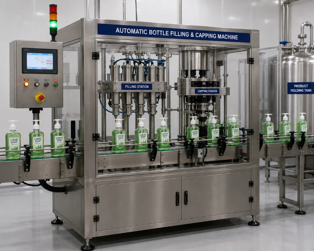 Automatic Bottle Filling & Capping Machine