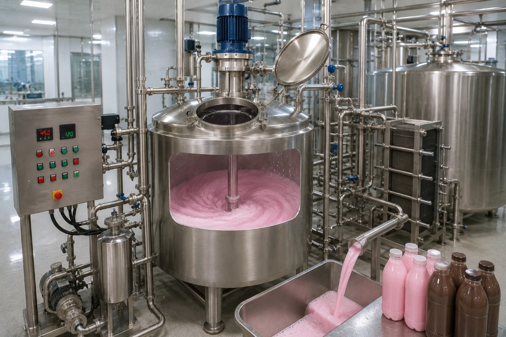 Flavored Milk Blending & Mixing Tank