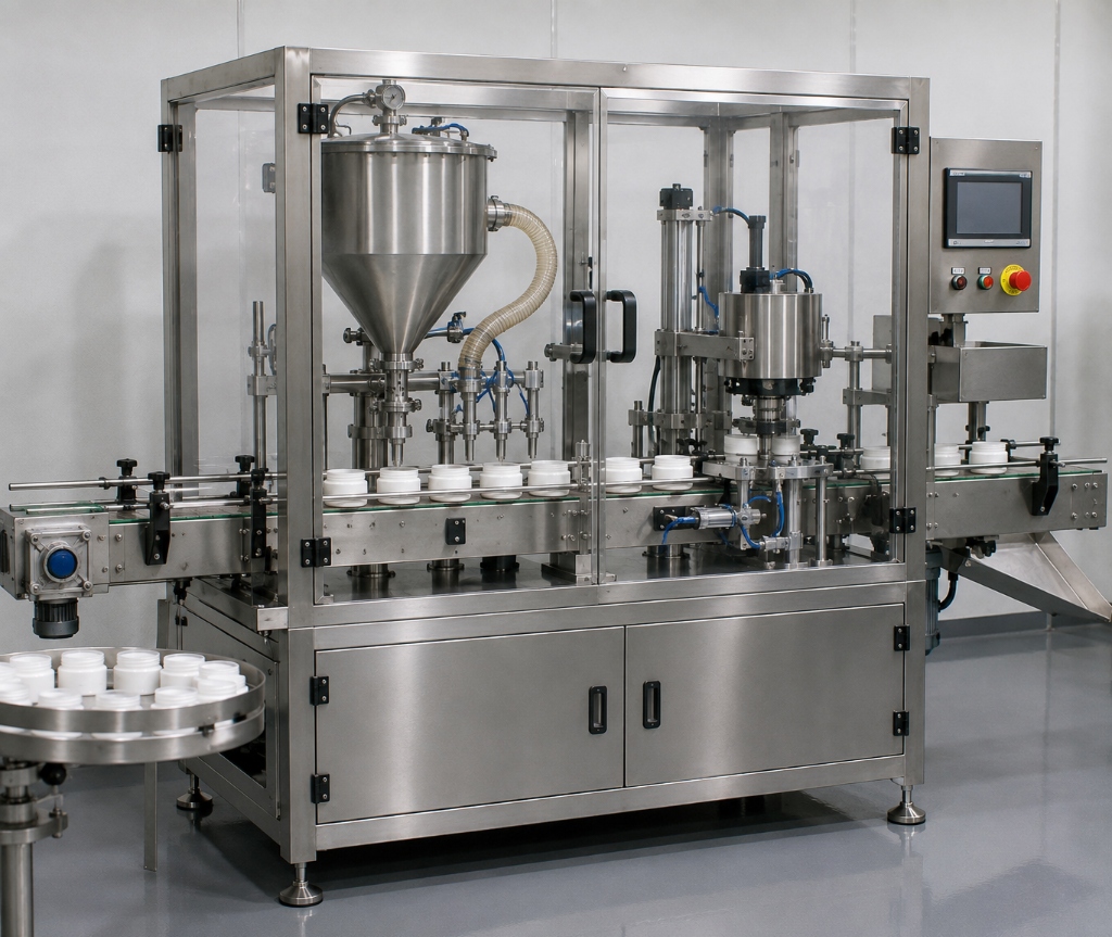 Automatic Jar Filling & Capping Machine