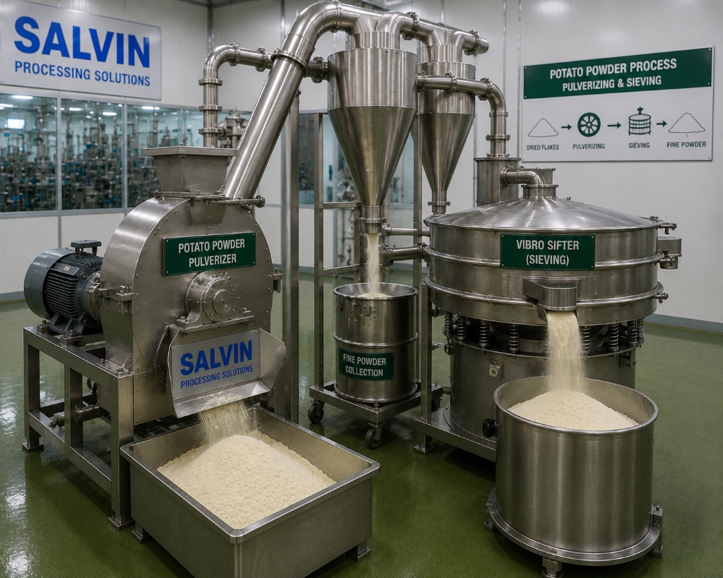 Potato Powder Pulverizer & Vibro Sifter