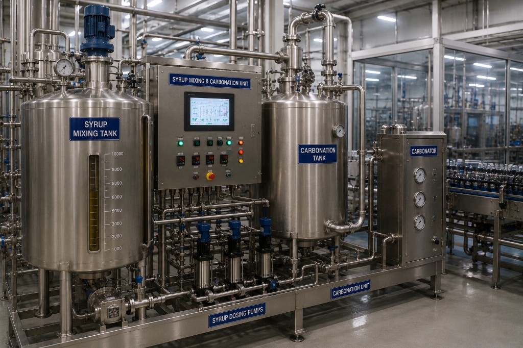 Syrup Mixing & Carbonation Unit