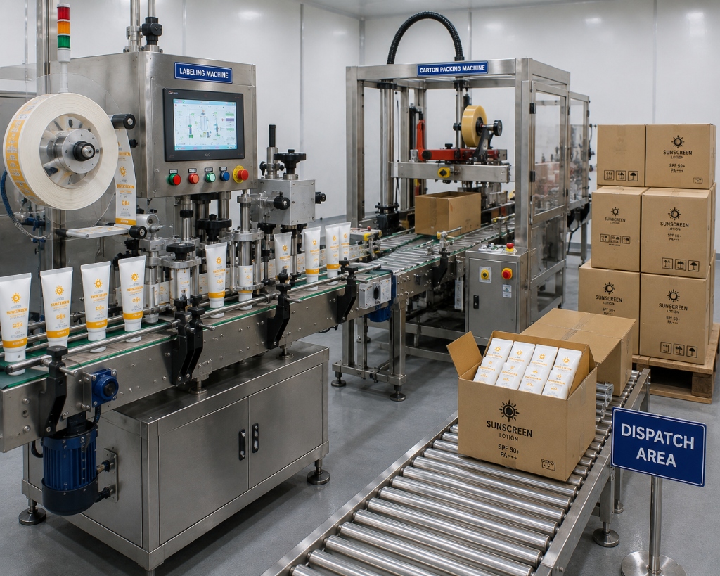 Automatic Labeling & Carton Packing Machine