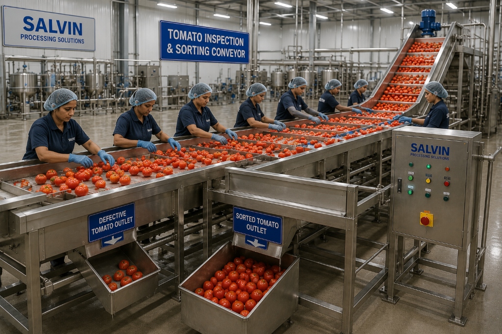 Tomato Inspection & Sorting Conveyor